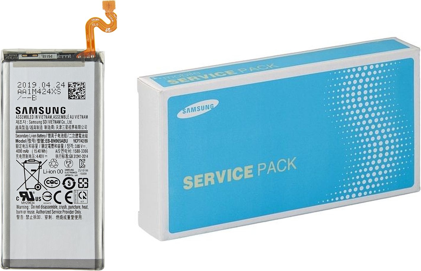 ᐅ • Galaxy Note 9 Batterij - Samsung Service Pack - EB-BN965ABU ...