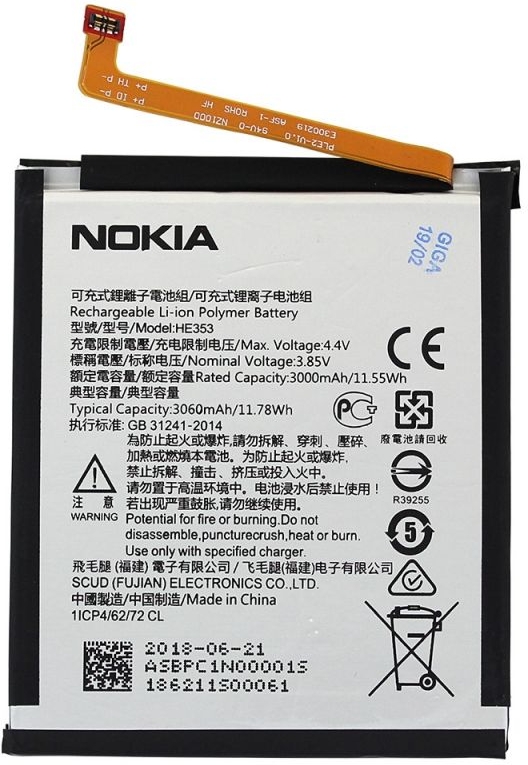 Nokia 6.1 Batterij origineel HE353